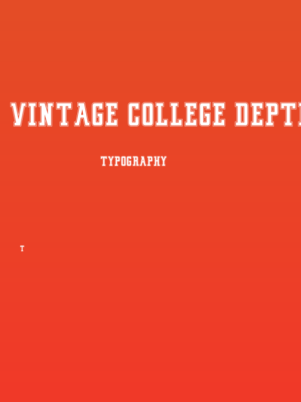 VINTAGE COLLEGE DEPT_DEMO_outli Poster