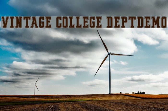 VINTAGE COLLEGE DEPT_DEMO_outline Font examples
