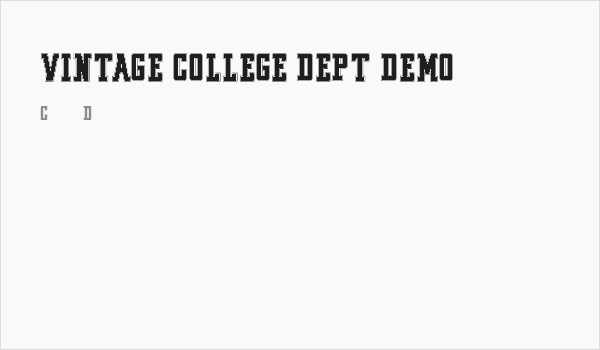 VINTAGE COLLEGE DEPT_DEMO_outline Business Card