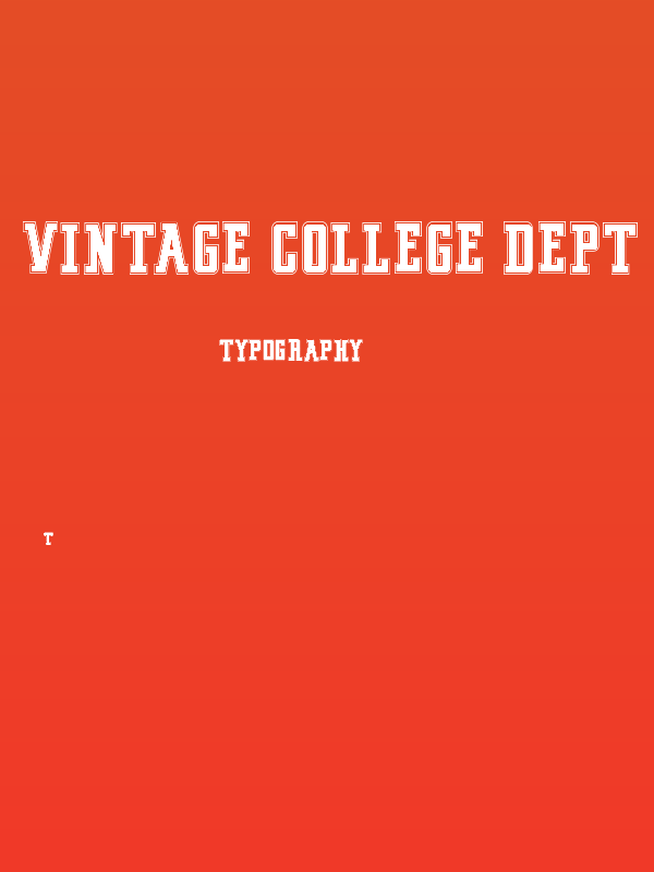 VINTAGE COLLEGE DEPT_DEMO_outline Poster
