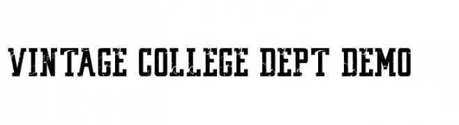 VINTAGE COLLEGE DEPT_DEMO_worn  Free Fonts Download