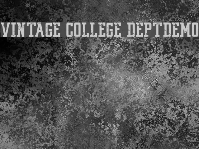 VINTAGE COLLEGE DEPT_DEMO_worn Font examples