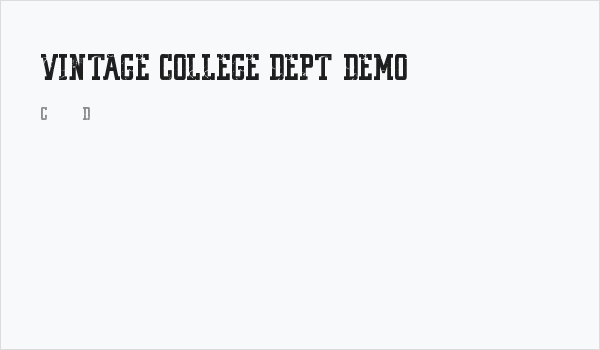 VINTAGE COLLEGE DEPT_DEMO_worn Business Card