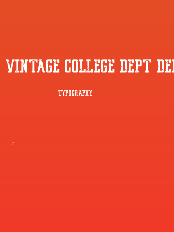 VINTAGE COLLEGE DEPT_DEMO_worn Poster