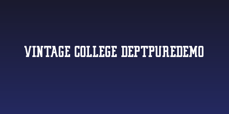 VINTAGE COLLEGE DEPT_pure_DEMO Social Header