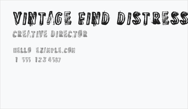 VINTAGE FIND DISTRESSED Bold Business Card