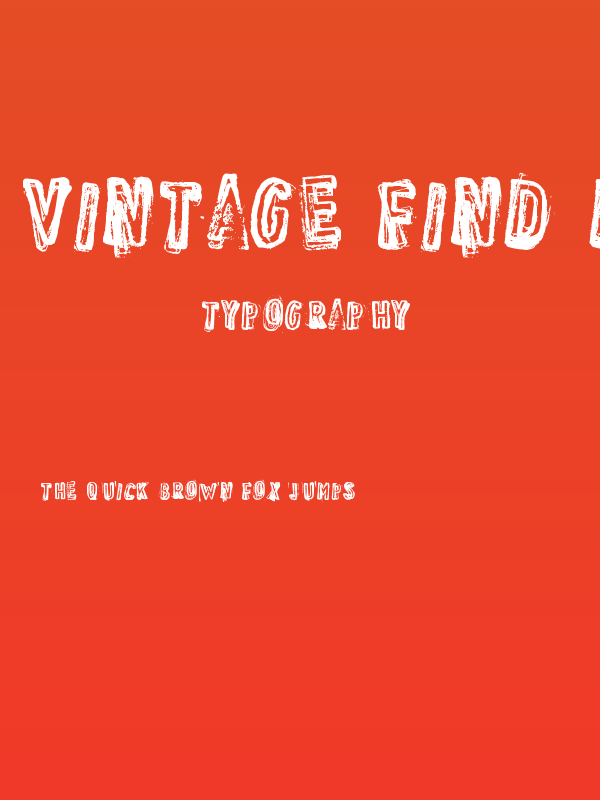 VINTAGE FIND DISTRESSED Bold Poster