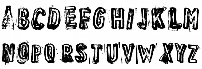 VINTAGE FIND DISTRESSED Bold Schriftart Kleinbuchstaben