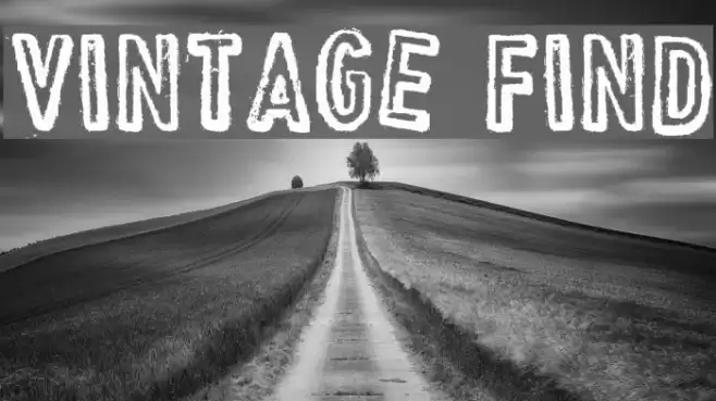 VINTAGE FIND Font examples