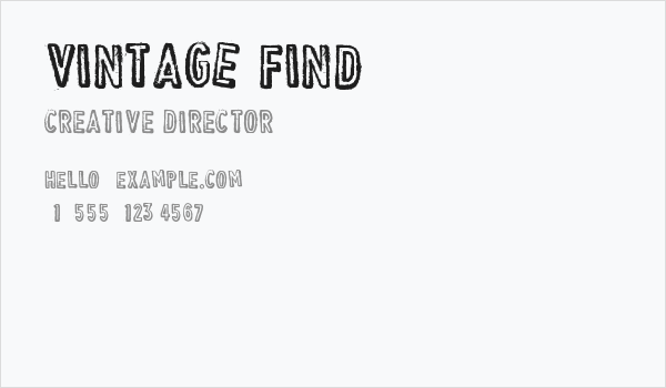VINTAGE FIND Business Card
