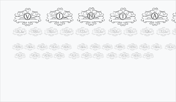 VINTAGE MONOGRAM Business Card