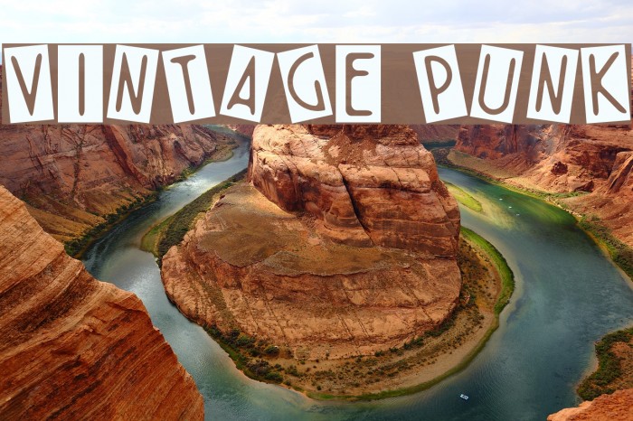 VINTAGE PUNK Font examples