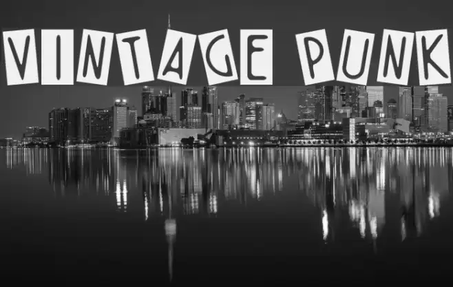 VINTAGE PUNK Font examples