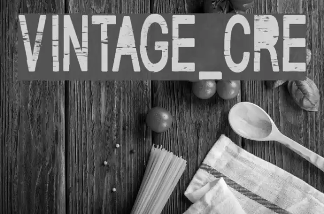 VINTAGE_CRE Font examples