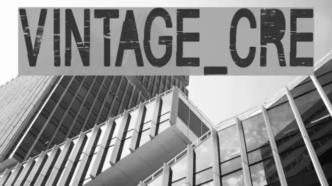 VINTAGE_CRE Font examples