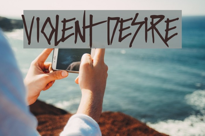 VIOLENT DESIRE Font examples