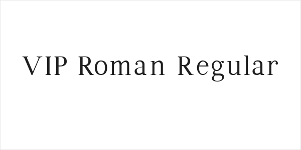 VIP Roman Regular Logo
