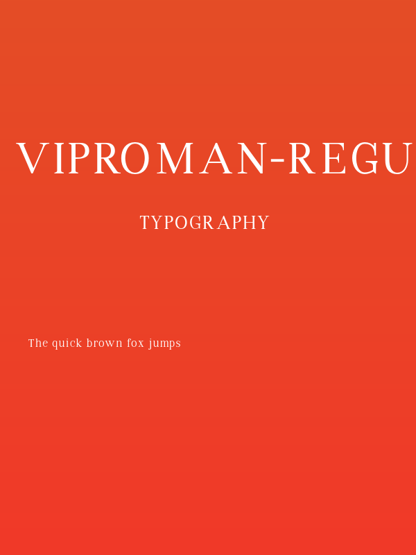 VIPRoman-Regular Poster