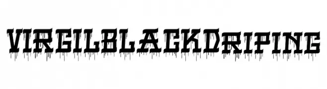 VIRGIL BLACK Driping  Скачать бесплатные шрифты