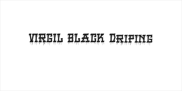 VIRGIL BLACK Driping Logo