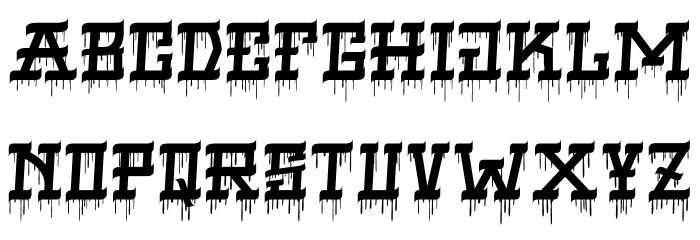VIRGIL BLACK Driping Font LOWERCASE