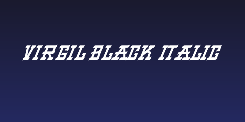 VIRGIL BLACK Italic Social Header