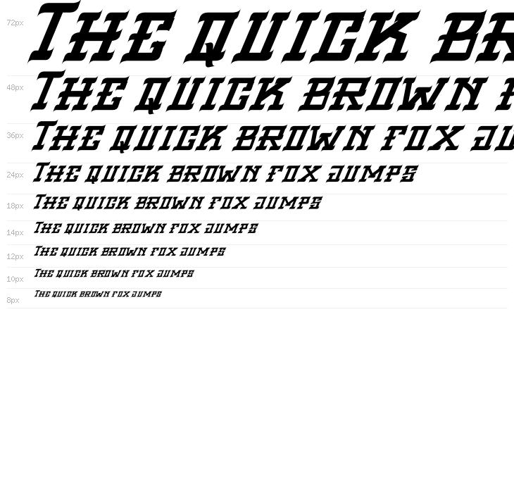 VIRGIL BLACK Italic Waterfall