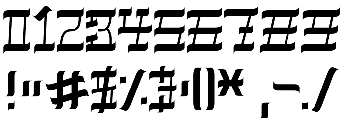 VIRGIL BLACK NARROW Font OTHER CHARS