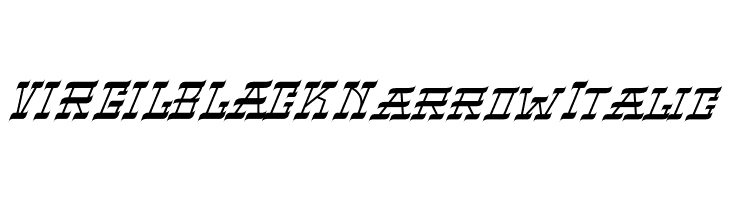 VIRGIL BLACK Narrow Italic  フリーフォントのダウンロード