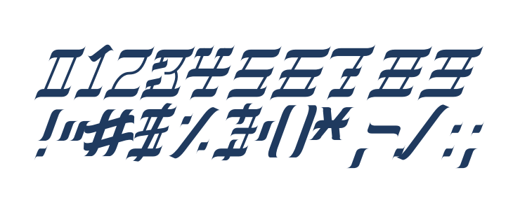 VIRGIL BLACK Narrow Italic Other Characters