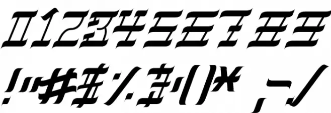 VIRGIL BLACK Narrow Italic Font OTHER CHARS