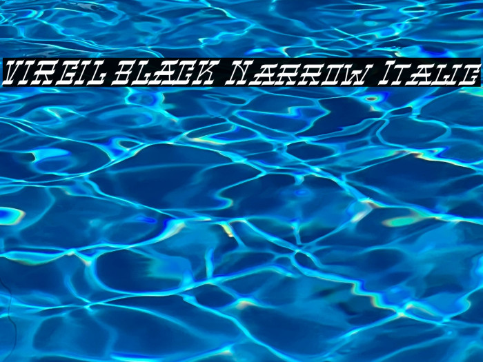 VIRGIL BLACK Narrow Italic Example 2