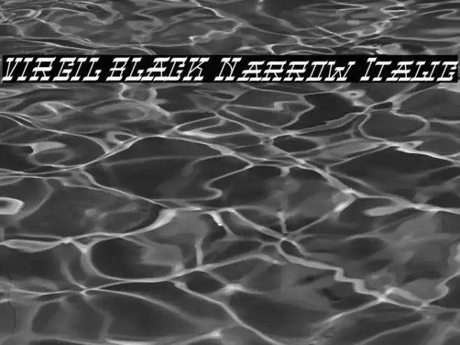 VIRGIL BLACK Narrow Italic Font examples