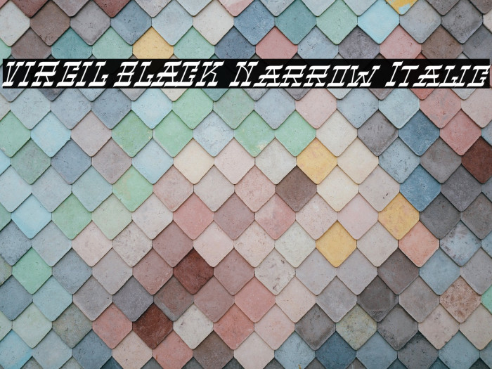 VIRGIL BLACK Narrow Italic Example 3