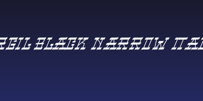 VIRGIL BLACK Narrow Italic Social Header