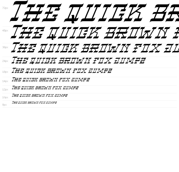 VIRGIL BLACK Narrow Italic Waterfall