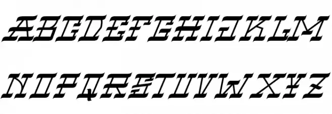 VIRGIL BLACK Narrow Italic 字体 小写