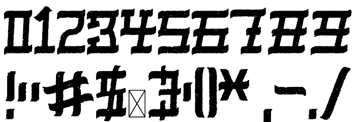 VIRGIL BLACK TEXTURED Font OTHER CHARS