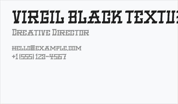 VIRGIL BLACK TEXTURED Business Card