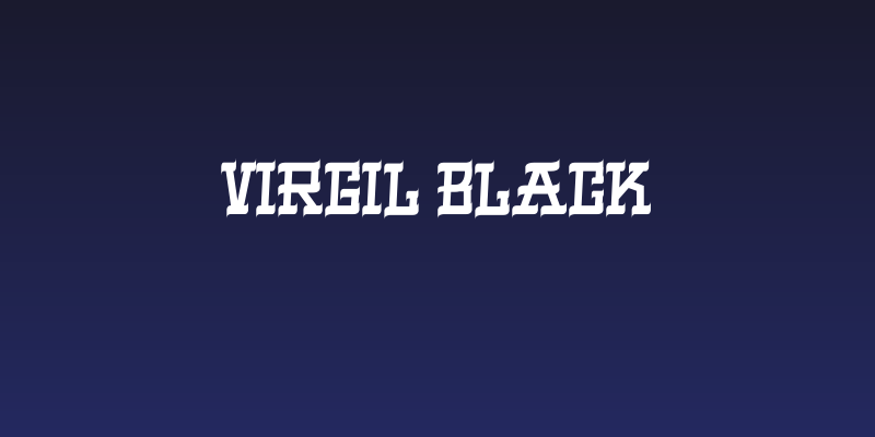 VIRGIL BLACK Social Header