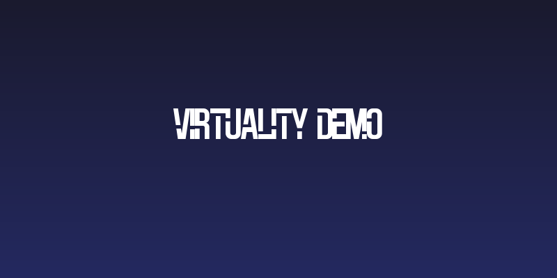 VIRTUALITY DEMO Social Header