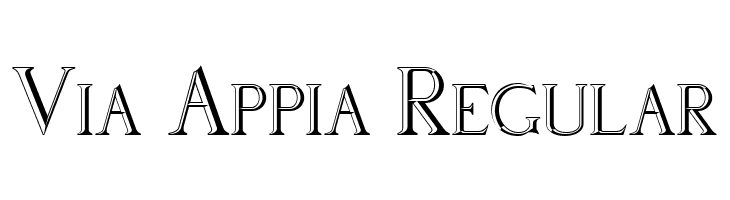 Via Appia Regular  नि: शुल्क फ़ॉन्ट्स डाउनलोड