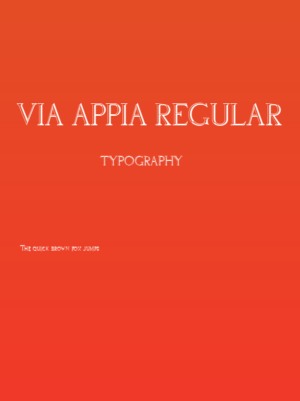 Via Appia Regular Poster