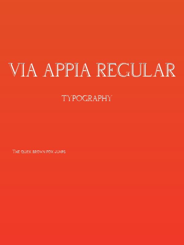 Via Appia Regular Poster