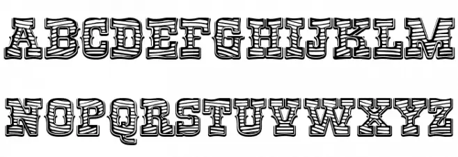 ViaGrande Stripe Bold フォント 大文字