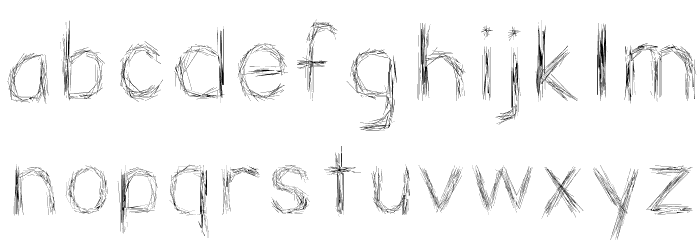 ViaStik Font LOWERCASE