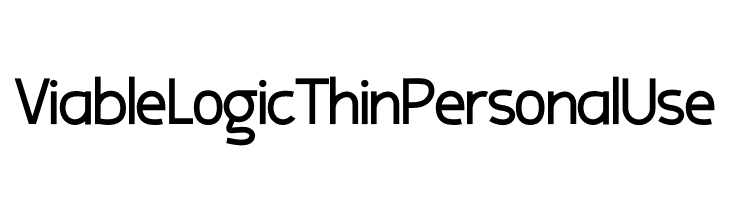 Viable Logic Thin Personal Use  免费字体下载