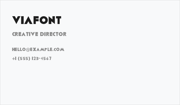 Viafont Business Card