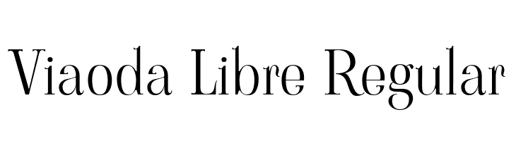 Viaoda Libre Regular  Frei Schriftart Herunterladen
