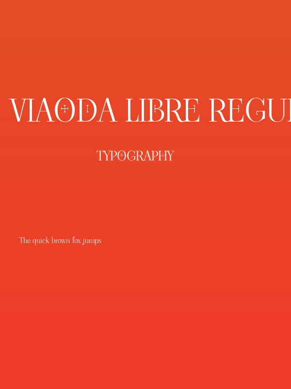 Viaoda Libre Regular Poster